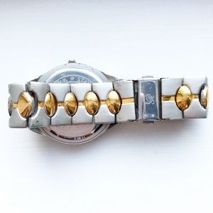 Vintage two-tone Charles Raymond metal watch band